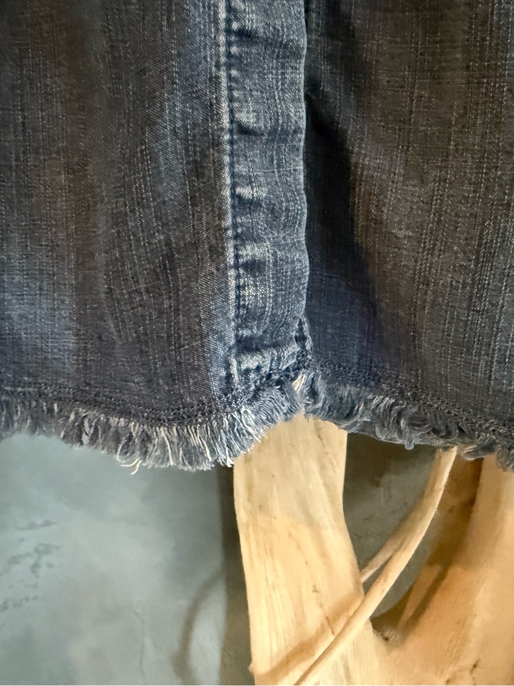 Cloth and Stone  Washed Blue Denim Shirt Dress - Picture 3 of 10